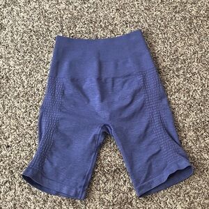 Alphalete Womens Blue Revival OG Seamless Biker Shorts